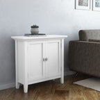 Handcrafted Low Storage Cabinet with Adjustable Shelves - Multiple Colors