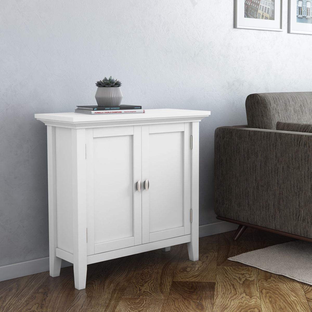 Handcrafted Low Storage Cabinet with Adjustable Shelves - Multiple Colors
