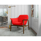 Weave Accent Armchair with Wood Frame - Gray, Beige, or Orange