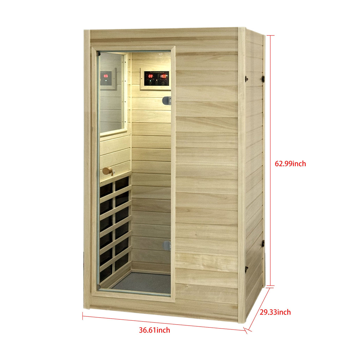 Far Infrared Sauna Room with Digital Controls - European Aspen