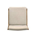 Contemporary Dining Chair Set with Upholstered Fabric Seats - Light Brown