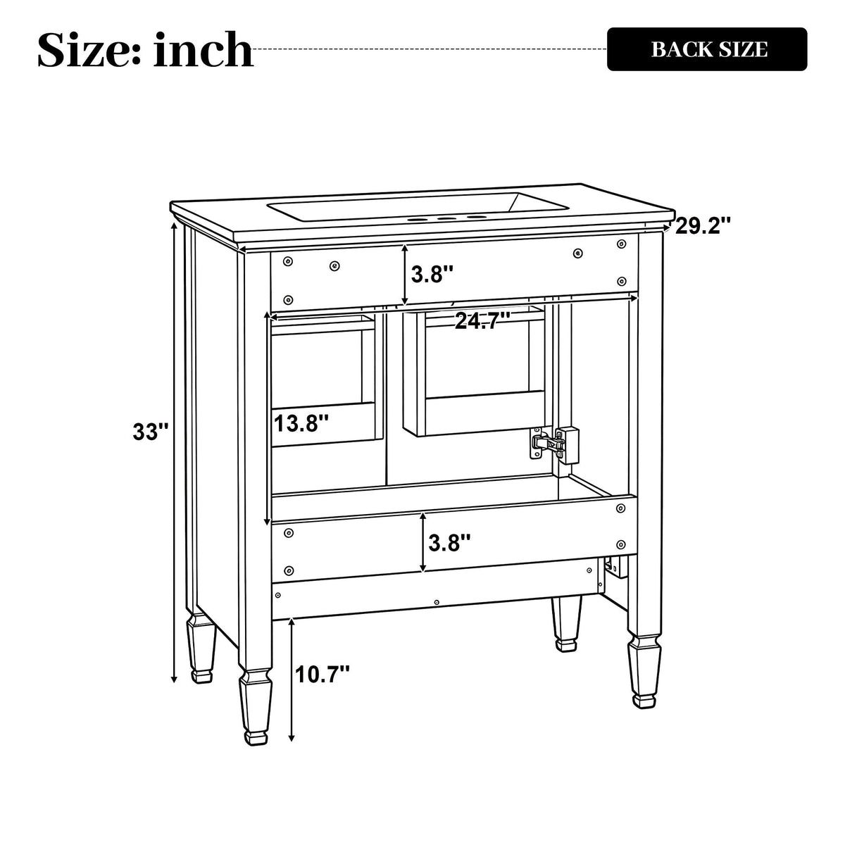 Freestanding Vanity with Drawer & Soft Close Doors - Green or White