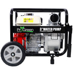 Honda GX160 Engine Water Pump 3" with Accessories Kit and Handle Wheel Kit - Black/Red