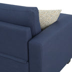 Reversible Sleeper Sectional with Pop Up Bed and Hidden Storage Chaise - Navy