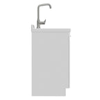 Laundry Cabinet with Stainless Steel Sink and Faucet - White