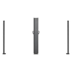 Retractable Side Awning with Waterproof Polyester Fabric - Grey or Beige