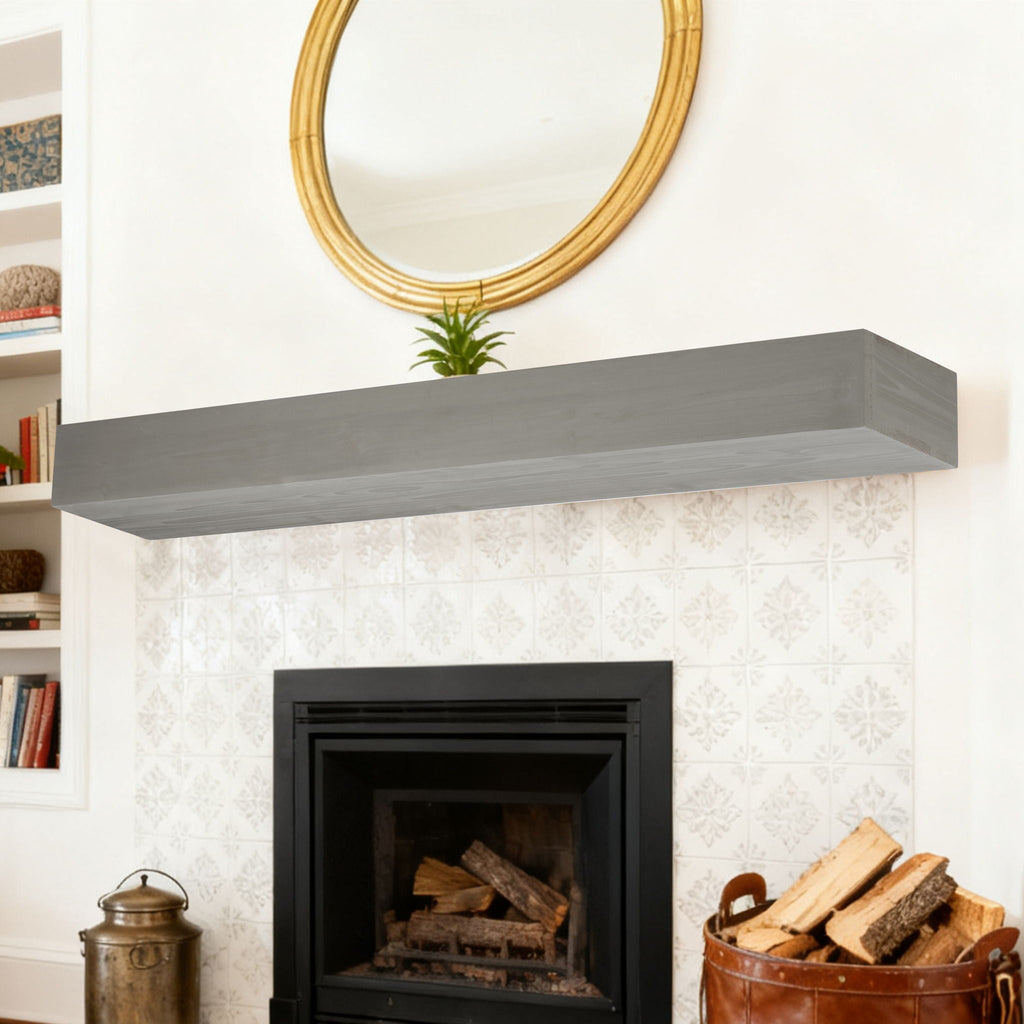 Floating Fireplace Mantel Shelf with Invisible Wall Mount - Multiple Colors