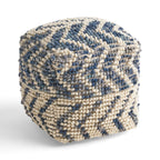Alina Wool and Cotton Pouf with Polystyrene Filling - Natural