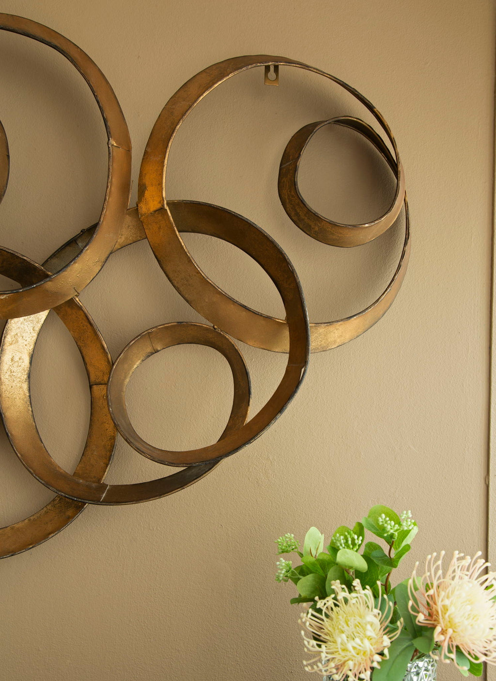 Gold SerethaLeaf Wall Decor with Elegant Leaf Motif - 38.4" W x 21.8" D