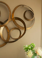 Gold SerethaLeaf Wall Decor with Elegant Leaf Motif - 38.4" W x 21.8" D
