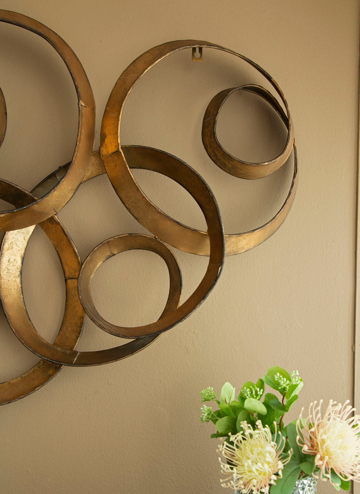 Gold SerethaLeaf Wall Decor with Elegant Leaf Motif - 38.4" W x 21.8" D