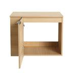 Modern Bathroom Vanity with Side Storage - Light Brown or White