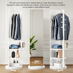 3 In 1 Multifunctional Full-Length Clothing Mirror with Rotating Design - Dark Brown, Black, White, Light Brown