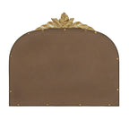 Gold Arched Wall Mirror with Metal Frame - Decorative Accent