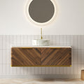 DIPA 48" Bathroom Vanity & Sink with Sintered Stone Top - Dark Walnut
