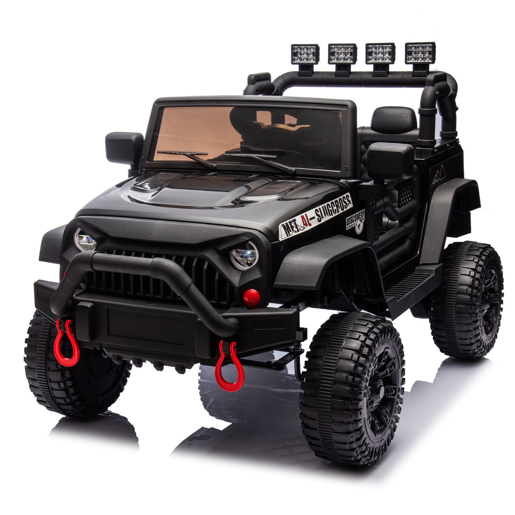 24V Kids Ride On Car with Remote Control and Bluetooth - Black