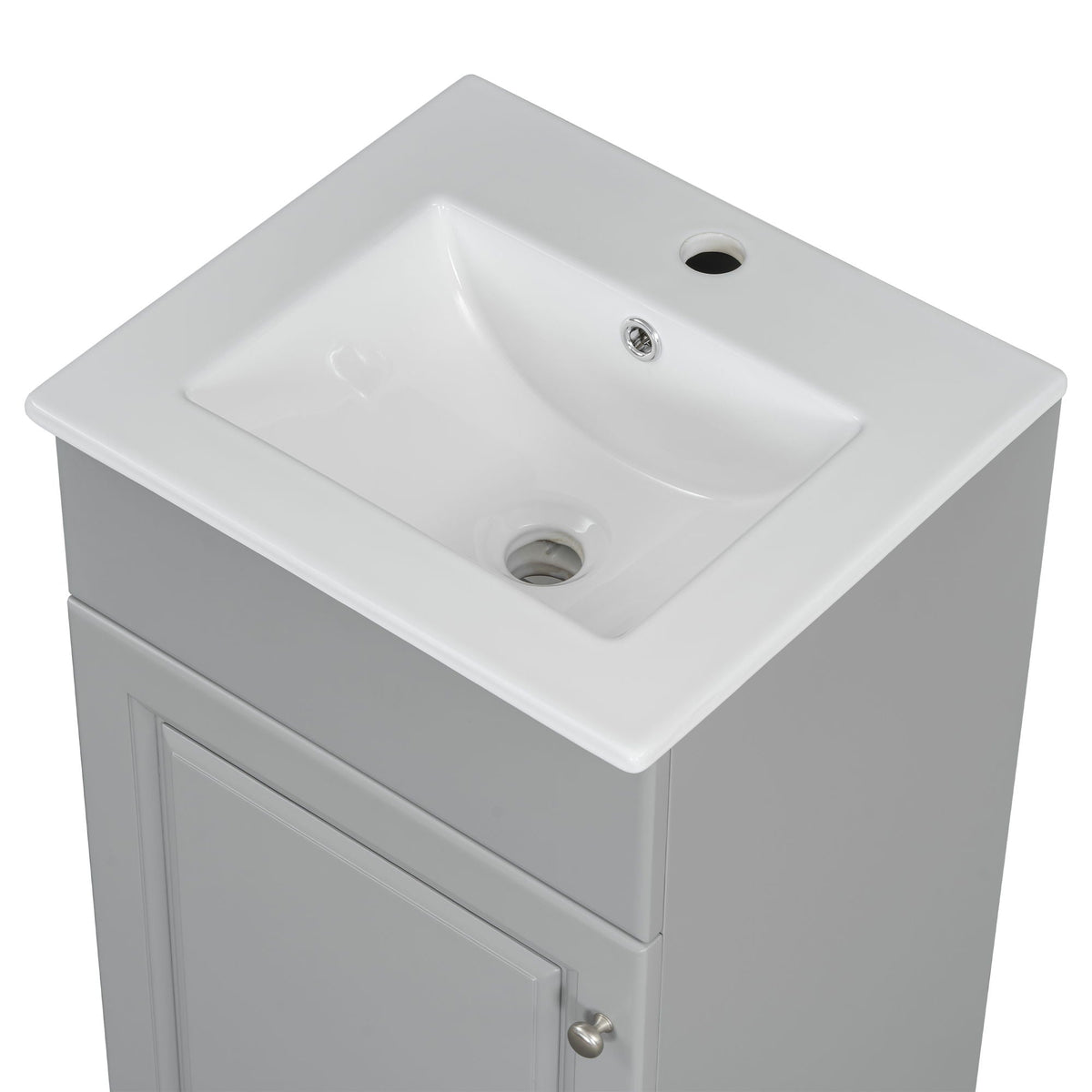Bathroom Vanity with Sink and Adjustable Shelf - Multiple Colors