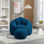 High Pressure Foam Bean Bag Sofa Chair with Footrest – Multiple Colors