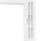 Wall Unit Entertainment Center with Glass Doors - White or Black