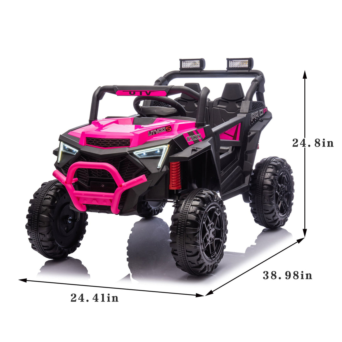 24V 400W Kids Ride On Electric UTV with Remote Control - Pink, Black, Blue