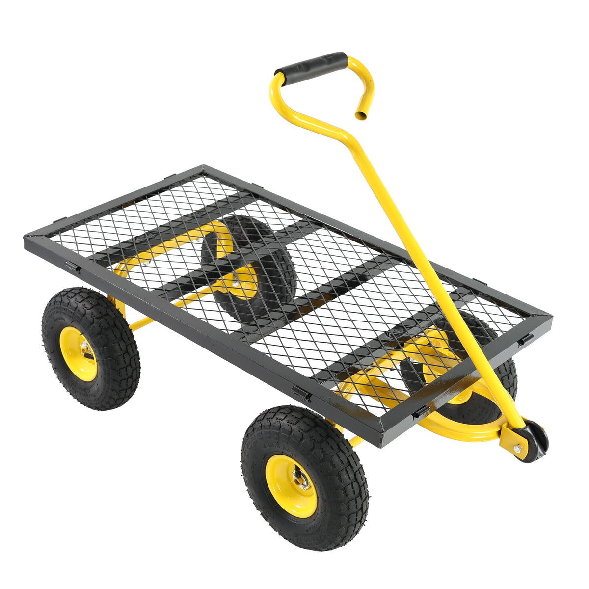 Outdoor Wagon Cart with Metal Frame - Green