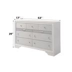 Naima Versatile Storage Dresser with Felt-Lined Jewelry Drawer – White or Black