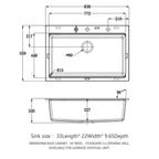 Granite Composite Quartz Kitchen Sink with Workstation - Drop In - Black or White