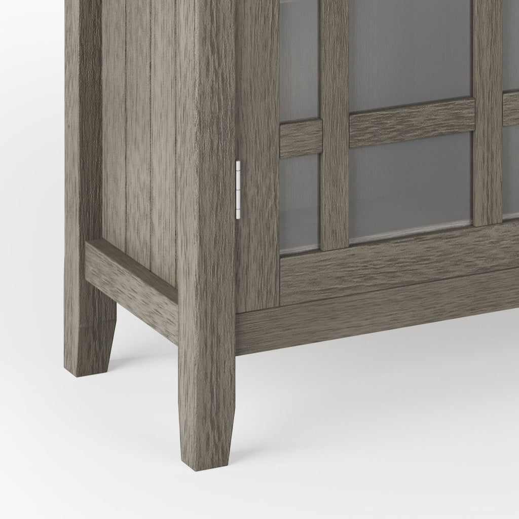 Storage Media Cabinet with Adjustable Shelves - Dark Brown, Light Brown, Dark Gray