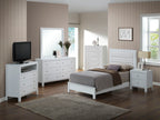 Transitional Modern Panel Bed with Wood Construction - Multiple Colors