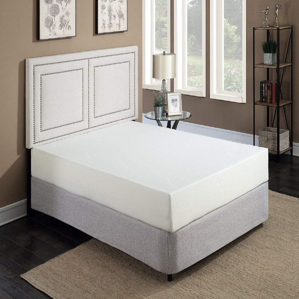 10" Plush Gel Memory Foam Mattress with Cooling Technology - White
