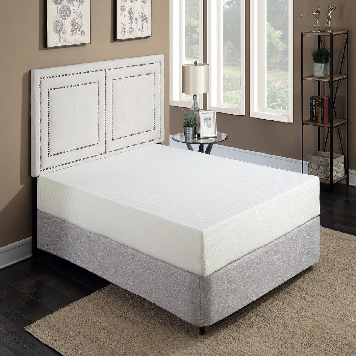 10" Plush Gel Memory Foam Mattress with Cooling Technology - White