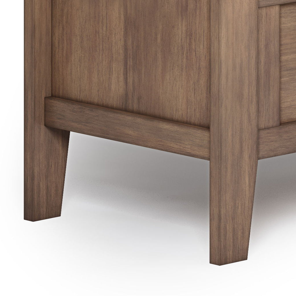Entryway Storage Bench with Ample Storage Compartments - Rustic Natural Aged Brown
