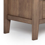 Entryway Storage Bench with Ample Storage Compartments - Rustic Natural Aged Brown