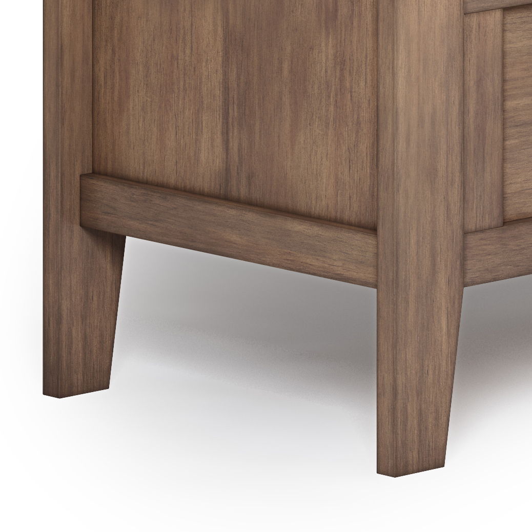 Entryway Storage Bench with Ample Storage Compartments - Rustic Natural Aged Brown