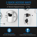 Biometric Wall Safe with 120-Fingerprint Security - White