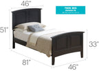 Elegant Panel Bed with Real Wood Veneers - Multiple Colors