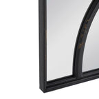 Rectangular Wooden Wall Mirror with Antique Frame, Set of 2 - Black or White