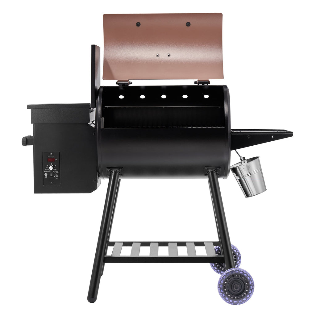 Wood Pellet Grill Smoker with Digital Controls - 456 Sq.In Cook Area