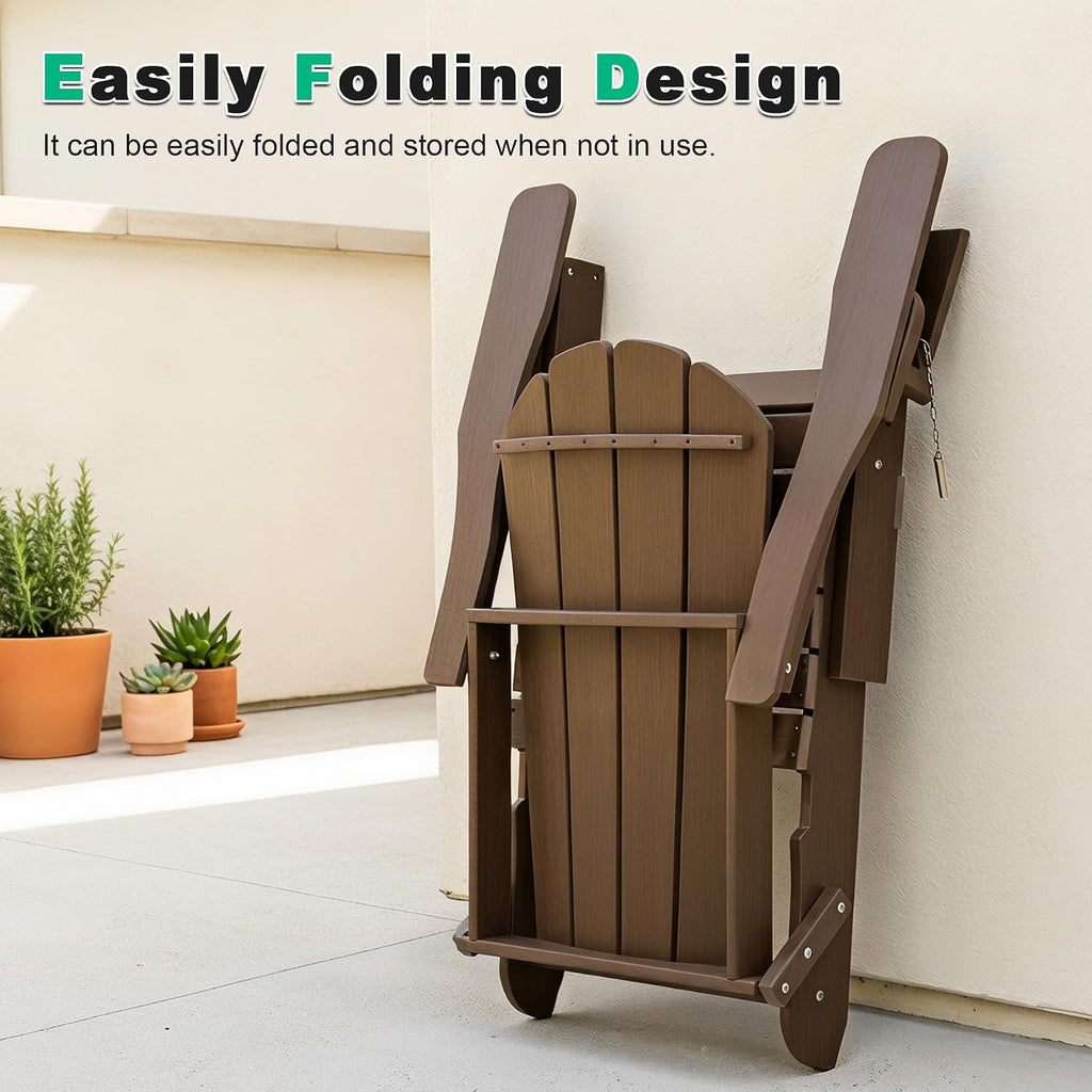 Adjustable HDPE Adirondack Chairs Set of 2