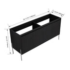 Freestanding Bathroom Vanity with Soft Close Cabinet Doors - Light or Dark Brown