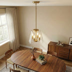 Soiree 4 Candle Lights Pendant with Metal Frame - Gold or Black