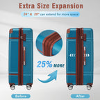 Hardshell Luggage Set 3-Piece Spinner with TSA Lock - Lightweight, Multiple Colors