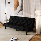 Sofa Bed With Adjustable Backrest with Premium Fabric – Black or Pink