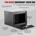 Pro Series Underbody Truck Tool Box with Waterproof Storage - Black