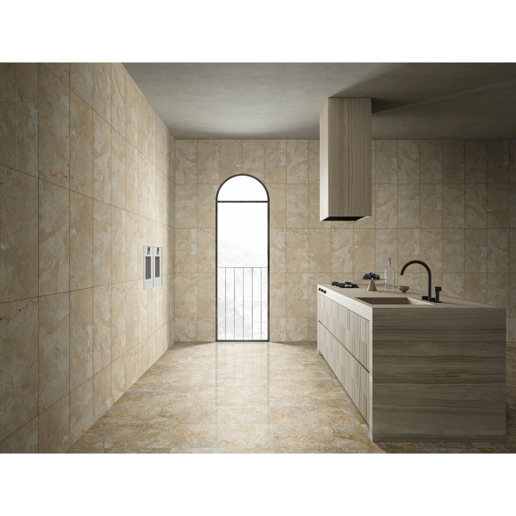 Textured 3D Decorative Tiles with Polished Marble Surface - Yellow, Gray, or White
