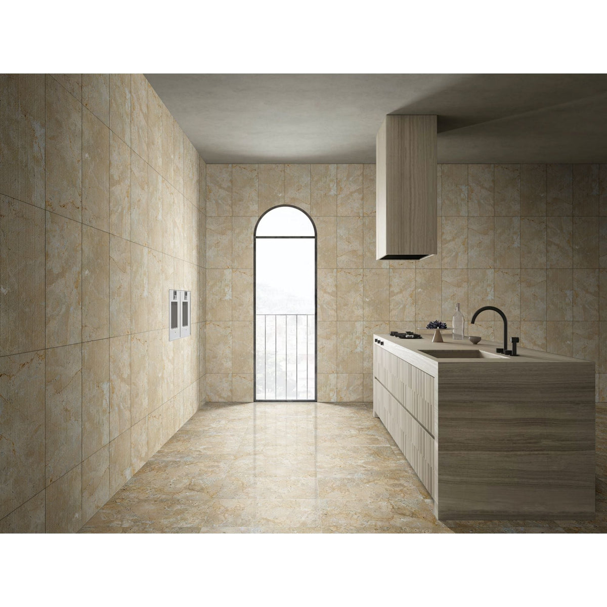 Textured 3D Decorative Tiles with Polished Marble Surface - Yellow, Gray, or White