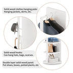 3 In 1 Multifunctional Full-Length Clothing Mirror with Rotating Design - Dark Brown, Black, White, Light Brown
