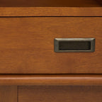 Mid Century Wide Bookcase with Storage Drawers - Multiple Colors