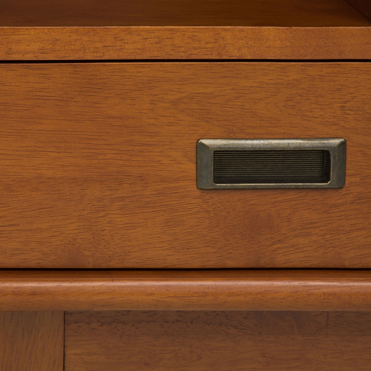 Mid Century Wide Bookcase with Storage Drawers - Multiple Colors