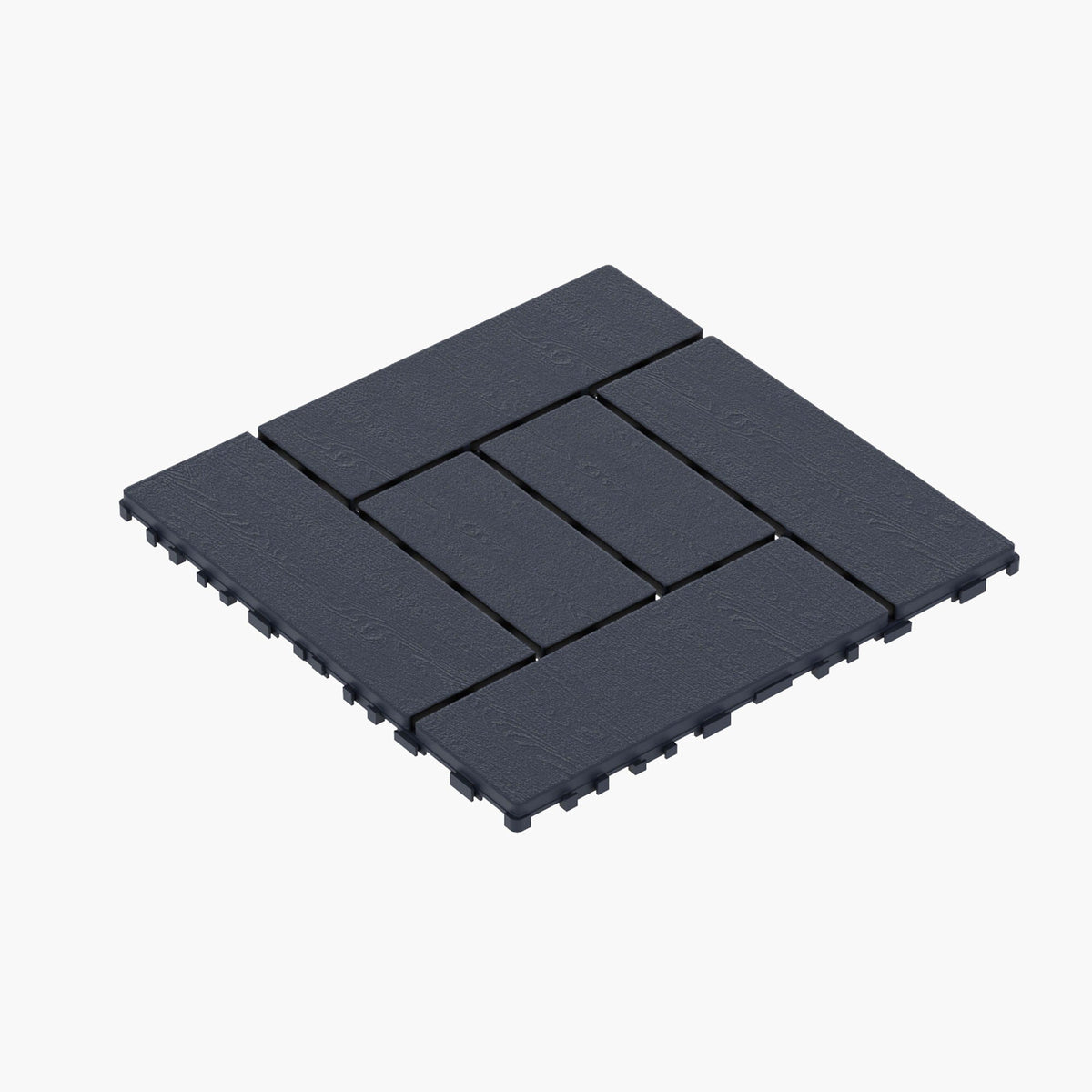 Interlocking Deck Tiles with Anti-Slip Surface - Dark Gray or Dark Brown